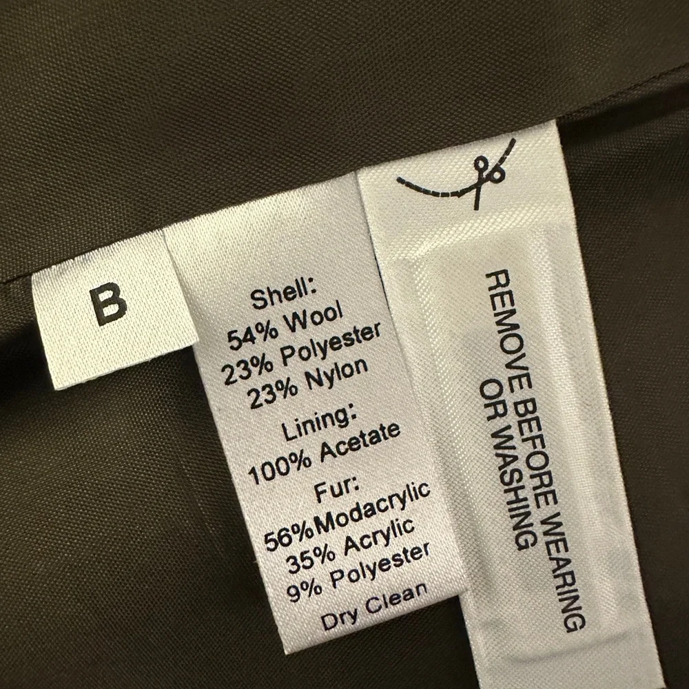 LOFT Women's Green Jacket with Faux Fur Collar 4P NEW - Picture 5 of 6